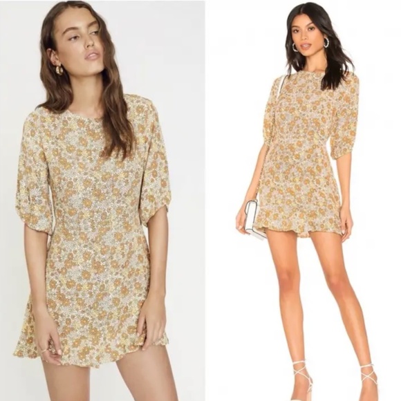 Faithfull The Brand Jeanette Dress in Zoella Floral Size 6 - M - Picture 1 of 7